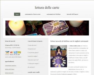screen shot sito web